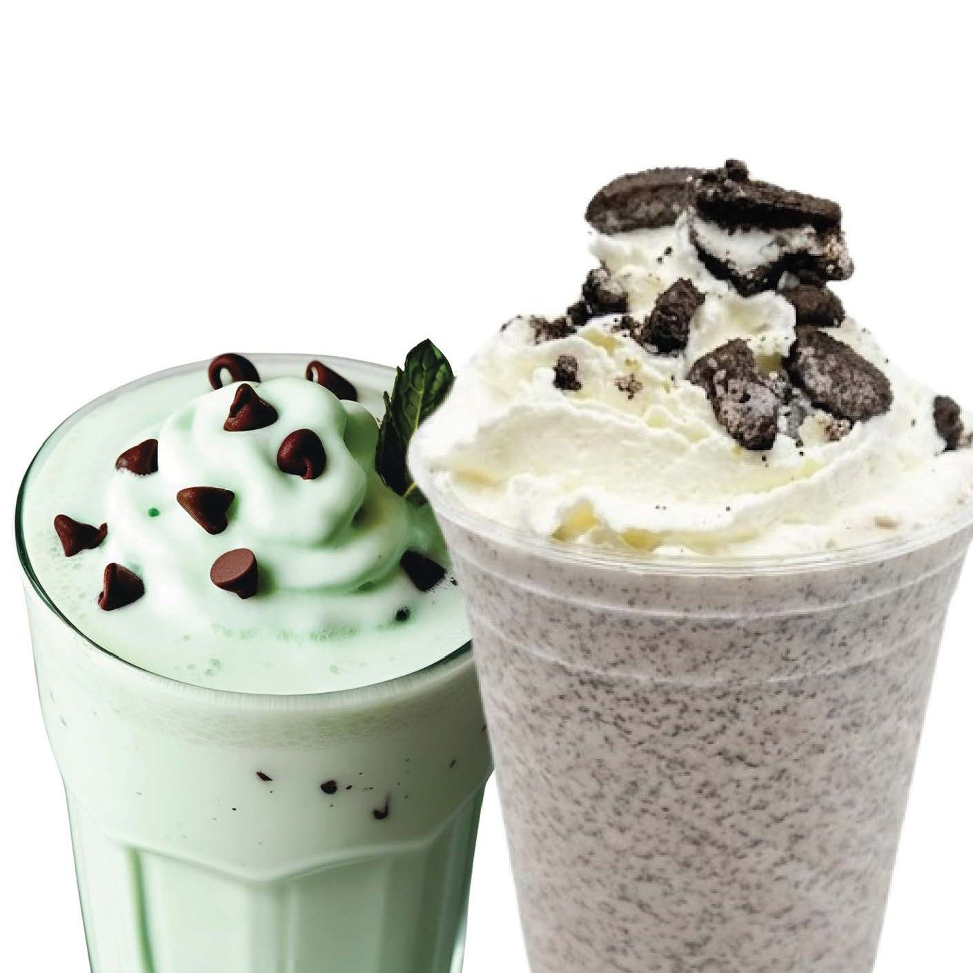 Oreo, Mint, and Chocolate Chip.