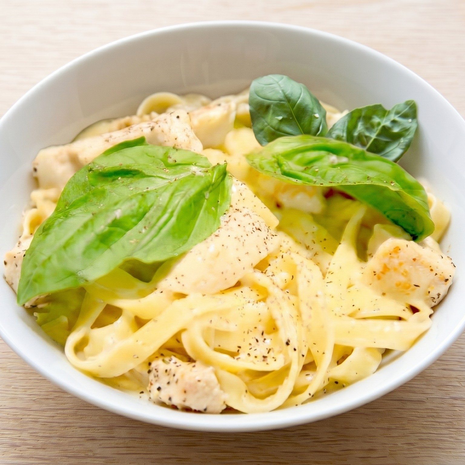 Chicken Fettuccine Alfredo.