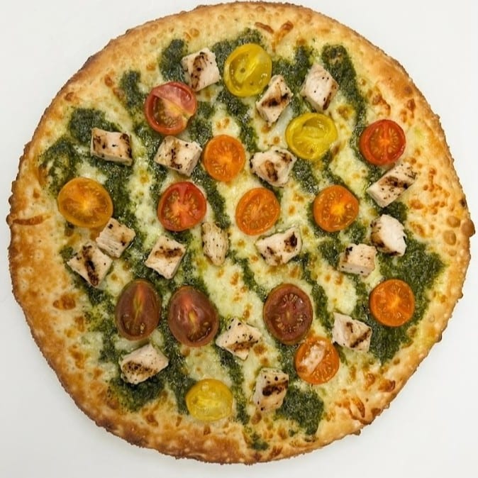 Chicken Pesto Pizza.
