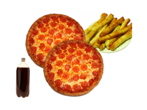 2-large-pizzas-1-topping-breadsticks-2-liter-soda 2 large pizzas special